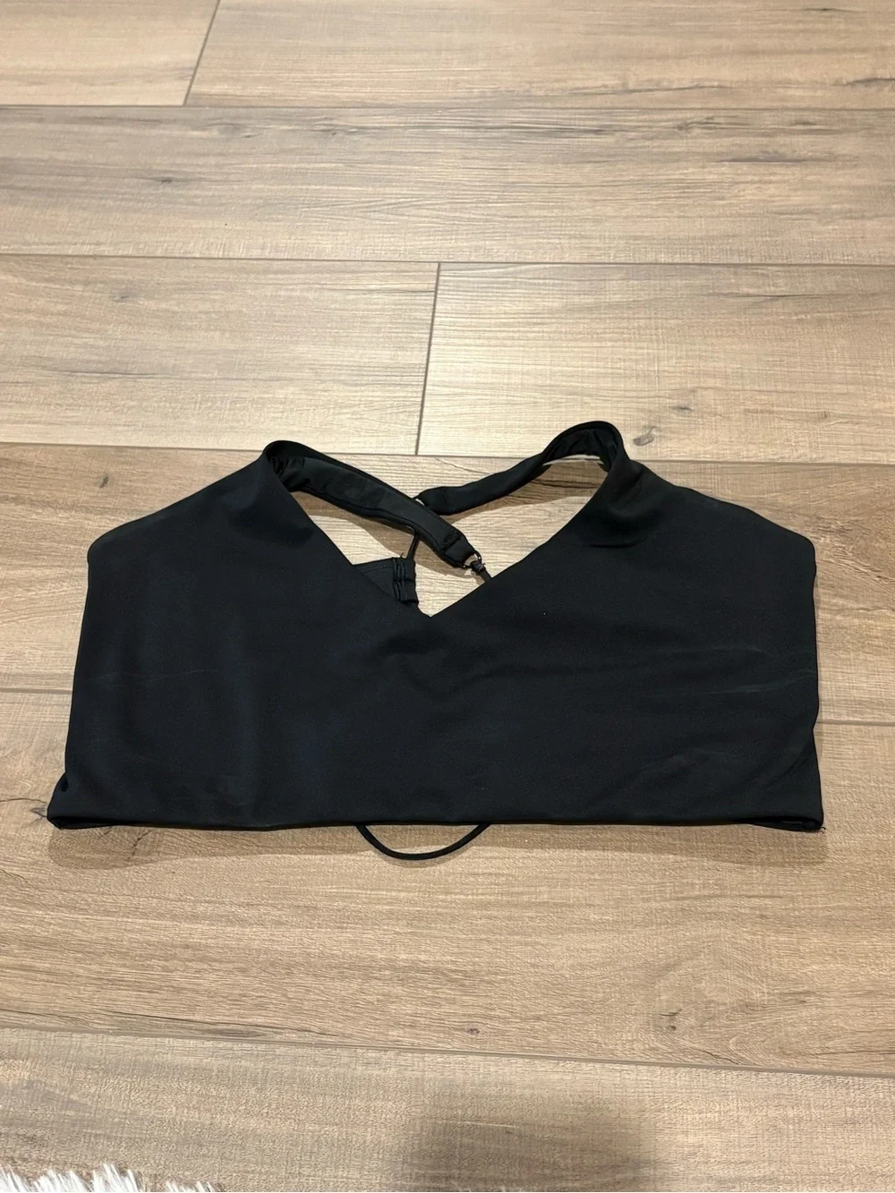 Savage X Fenty Sport Cutout Strappy Back Sports Bra black size XL